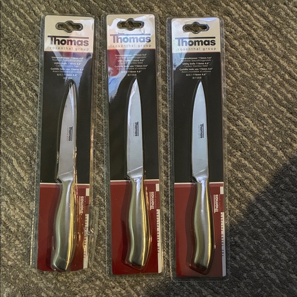Thomas Rosenthal Group Other - 3 NEW Thomas Rosenthal Group Utility Knife 116mm 4.6" Carbon Stainless Steel